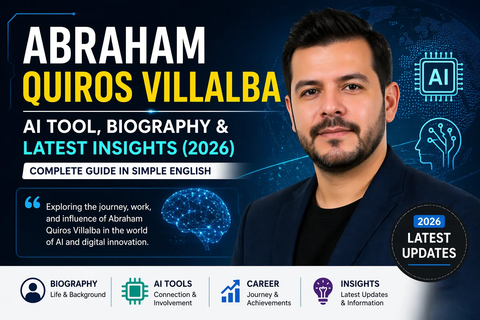 Abraham Quiros Villalba – Biography, AI Tools & Latest Updates 2026
