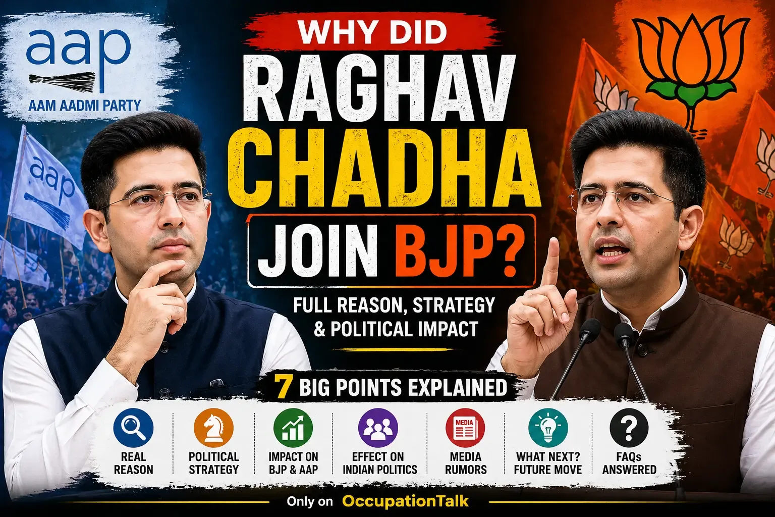 Why Did Raghav Chadha Join BJP? Full Reason, Strategy & Political Impact